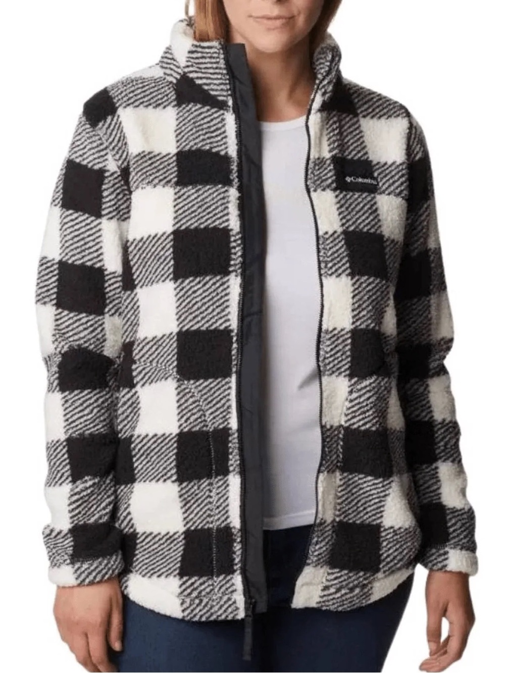 Columbia Women's West Bend Full Zip - Chalk Check Print